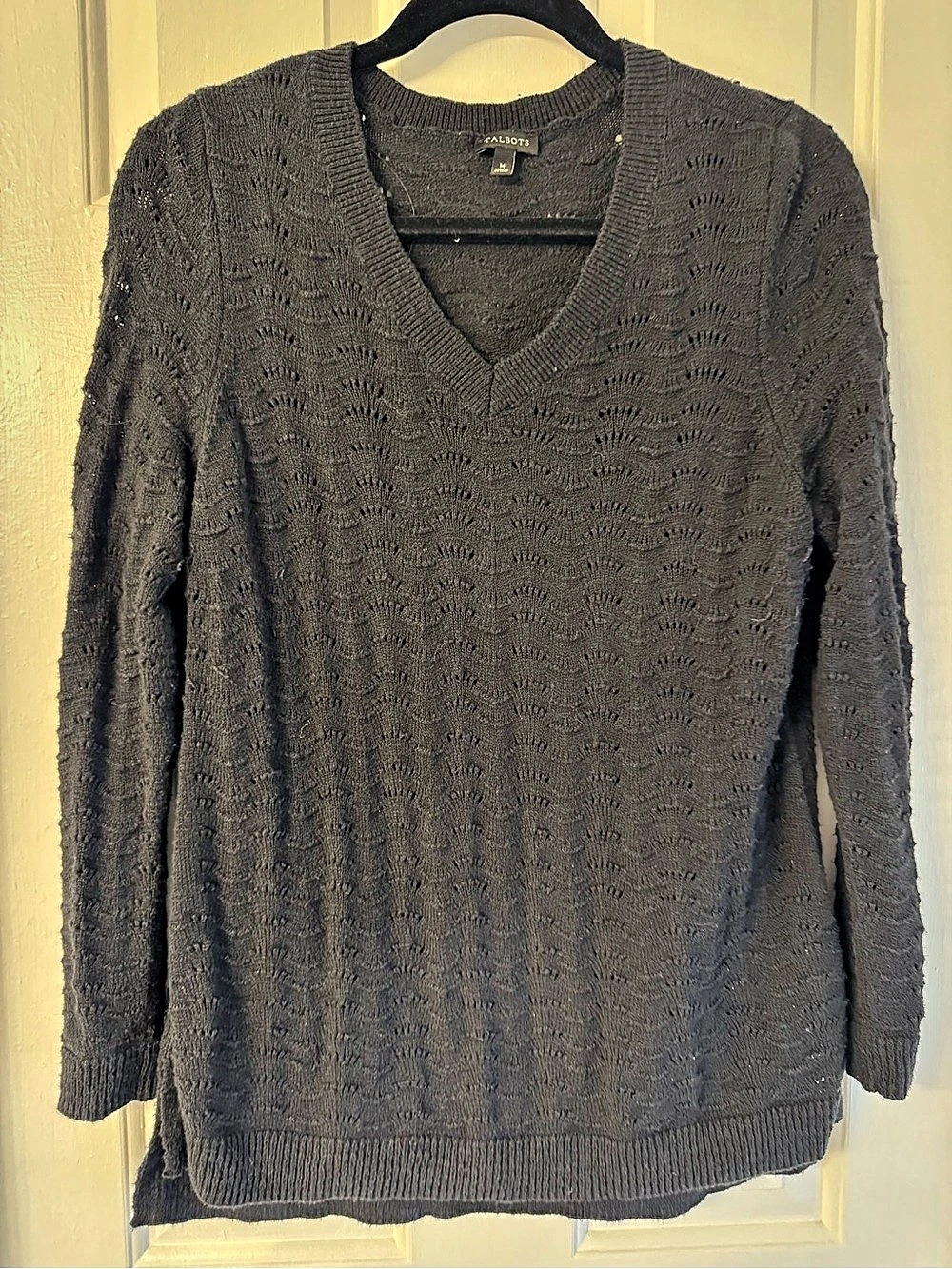 Talbots Women's V-Neck Cotton Blend Sweater Size Medium